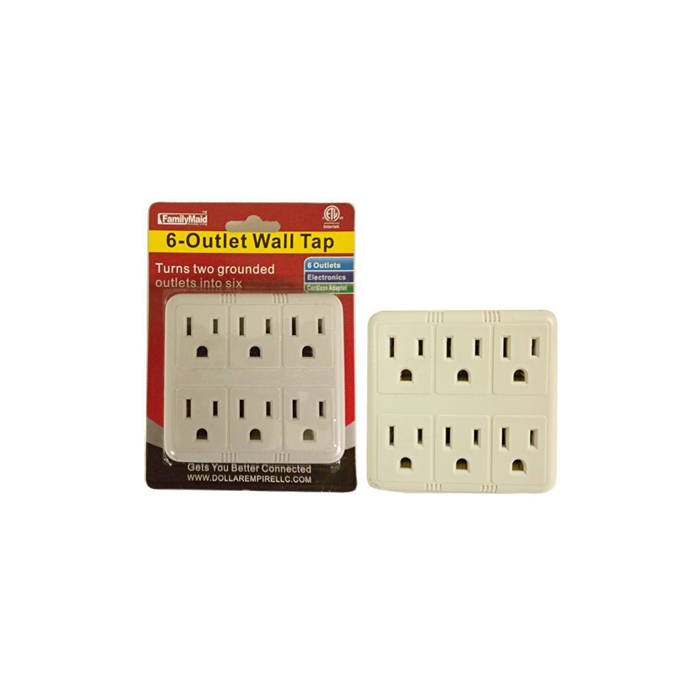 96 Pieces of 6 Outlet Wall Tap Adapter