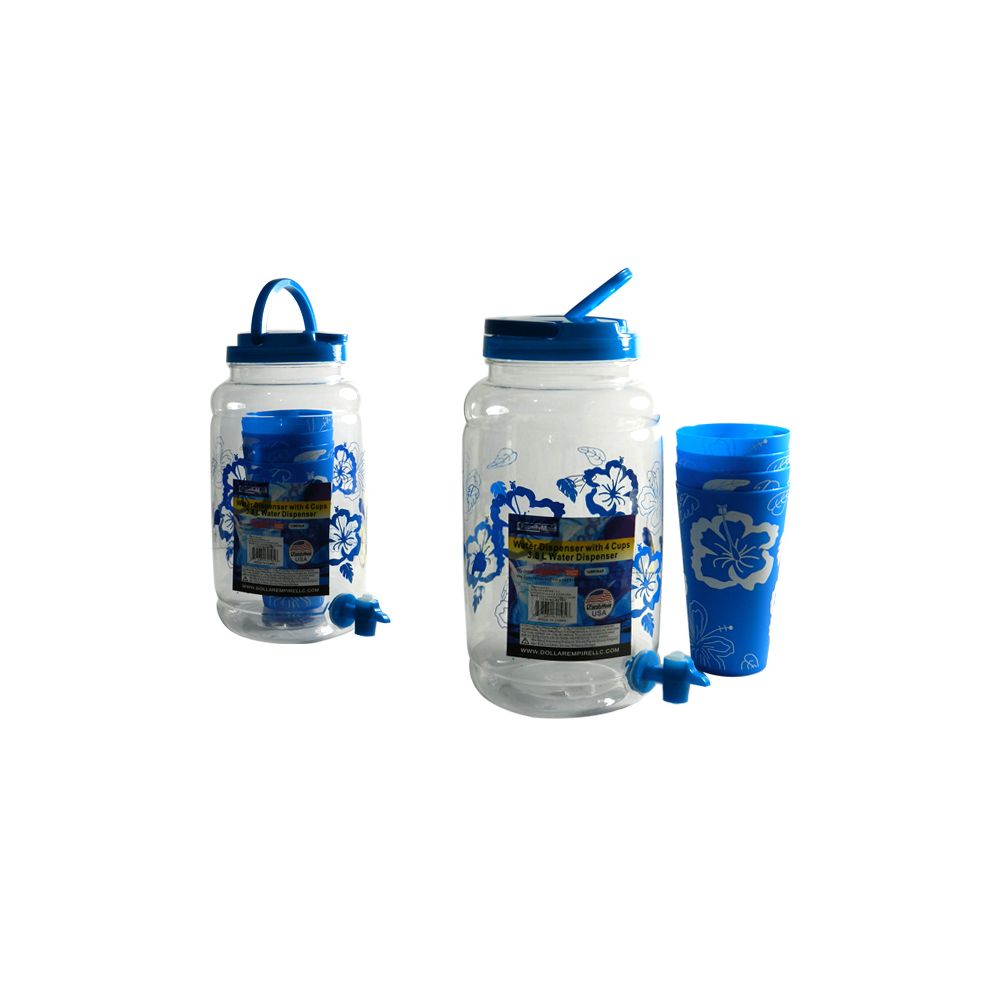 24 Wholesale Water Dispenser And 4 Piece Tumblers