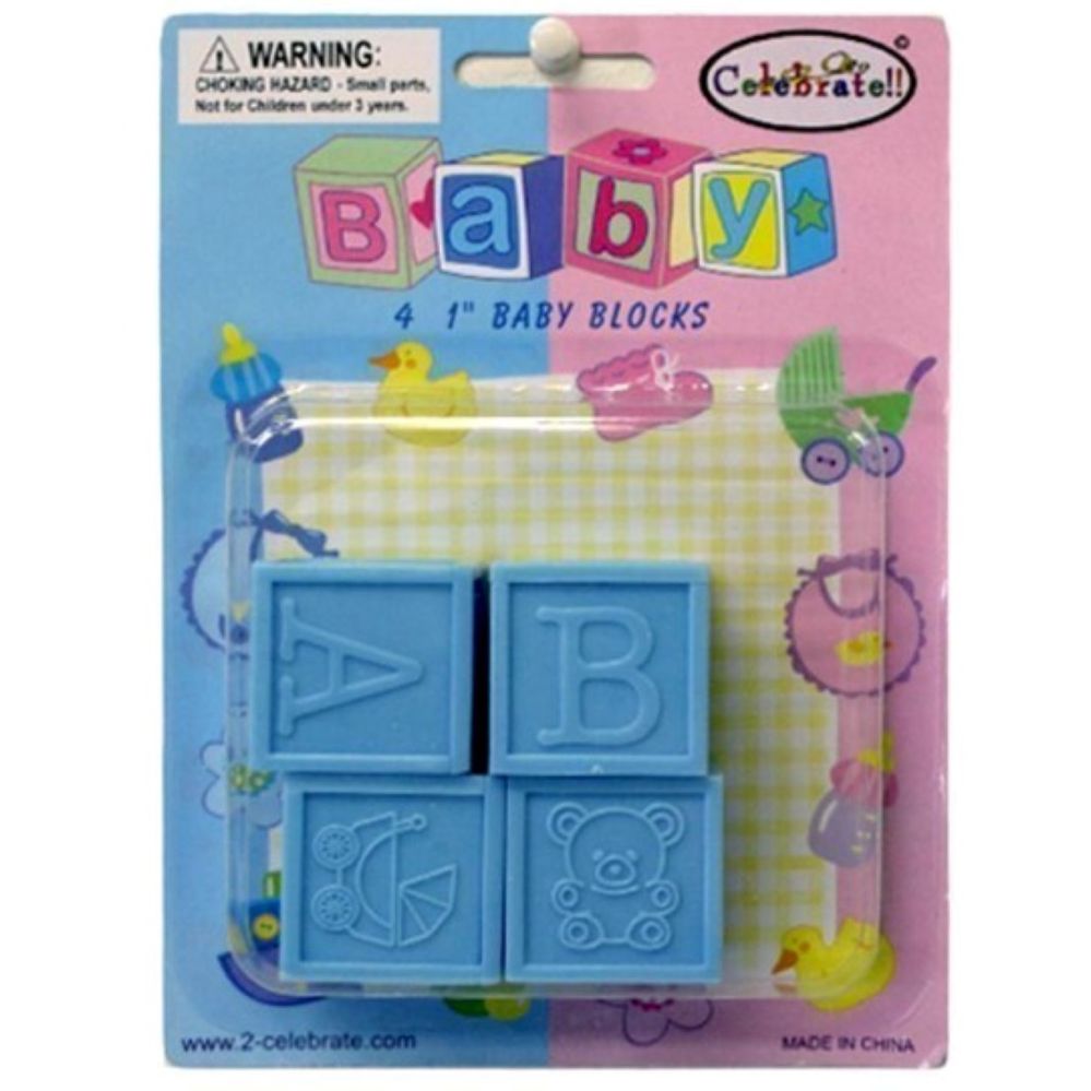 144 Pieces of Baby Favor Baby Blocks 4ct 1 Inch