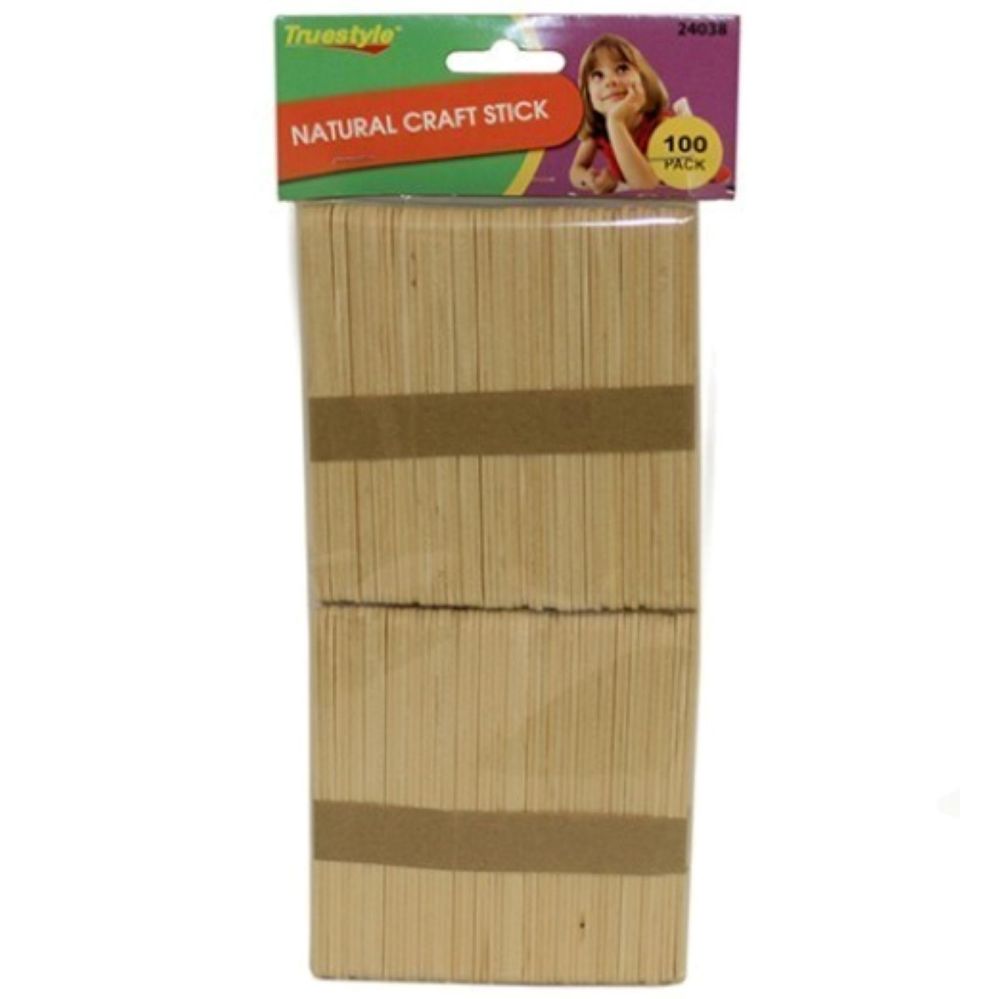 96 Pieces of 100pc Natural Craft Sticks (size:114*10*