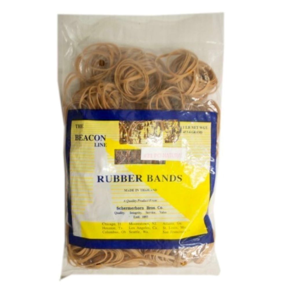 100 Pieces of Rubber Band Natural 1lb