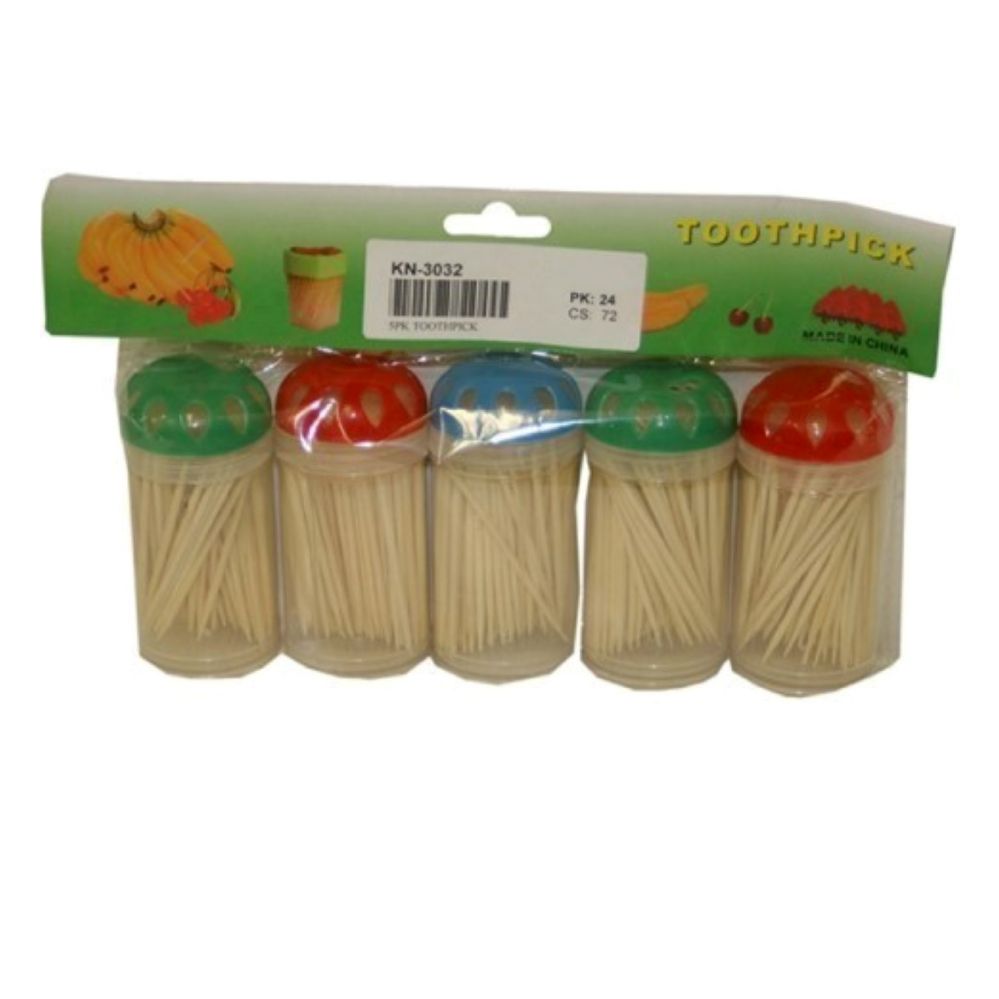 72 Wholesale 5 Pack Toothpick