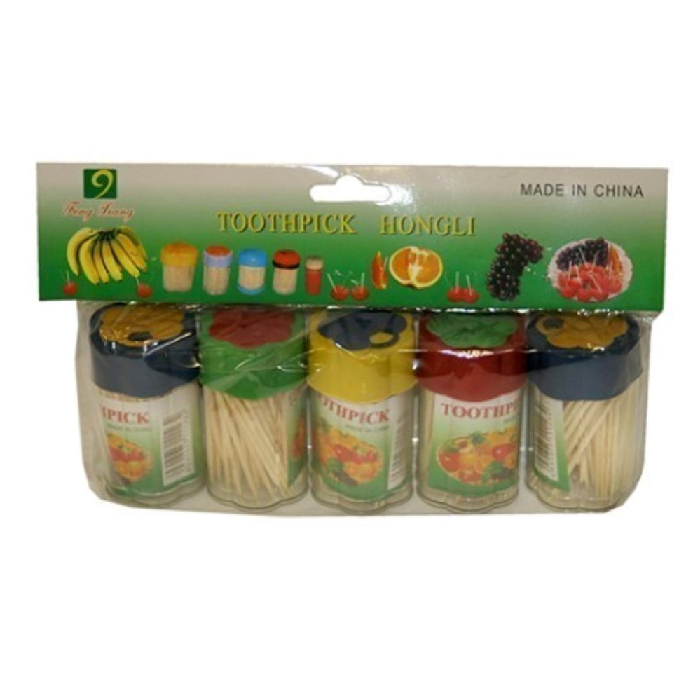 100 Wholesale 5 Piece Toothpick In Plastic Container