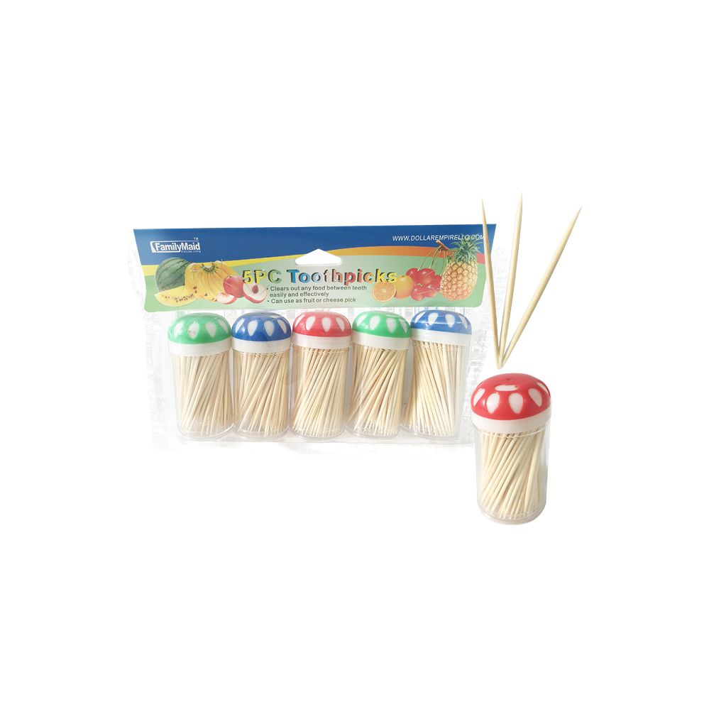 96 Pieces of 5 Piece Toothpicks With Dispensers