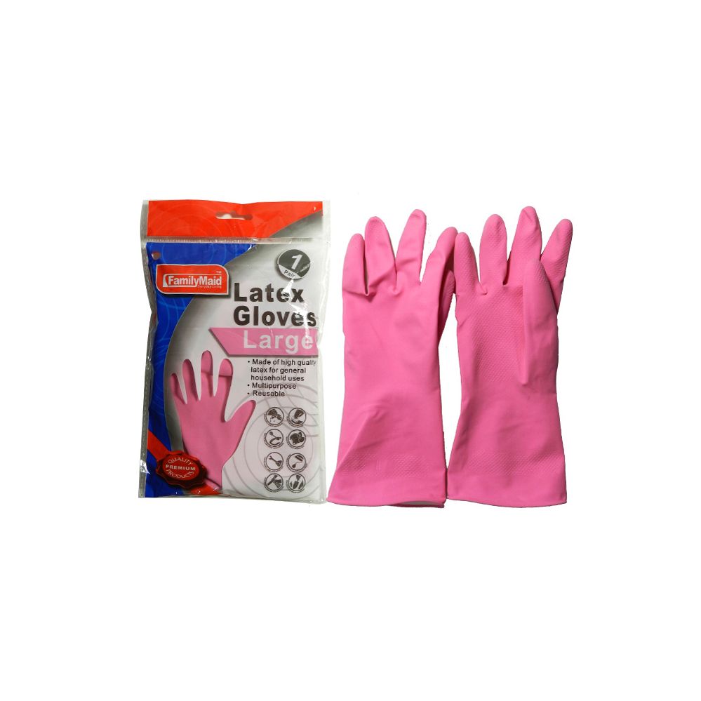 144 Wholesale Large Pink Rubber Glove
