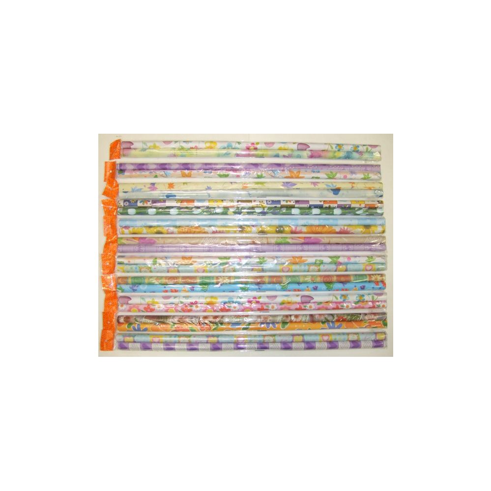 300 Pieces of 2 Rolls Wrapping Paper Assorted Designs, Each Roll 27.5"x40"