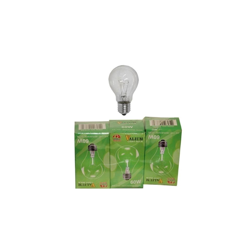 80 Pieces of 3pc 60 Watt Clear Bulb Single Pack