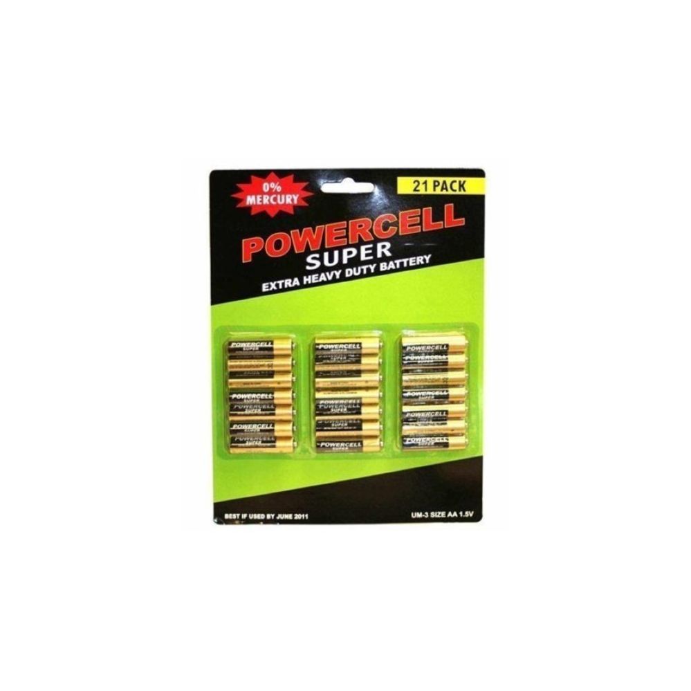 96 Pieces of 21pc Aa Batteries Powercell 11x8 in