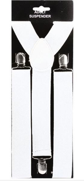 48 Pieces of Adult White Suspender