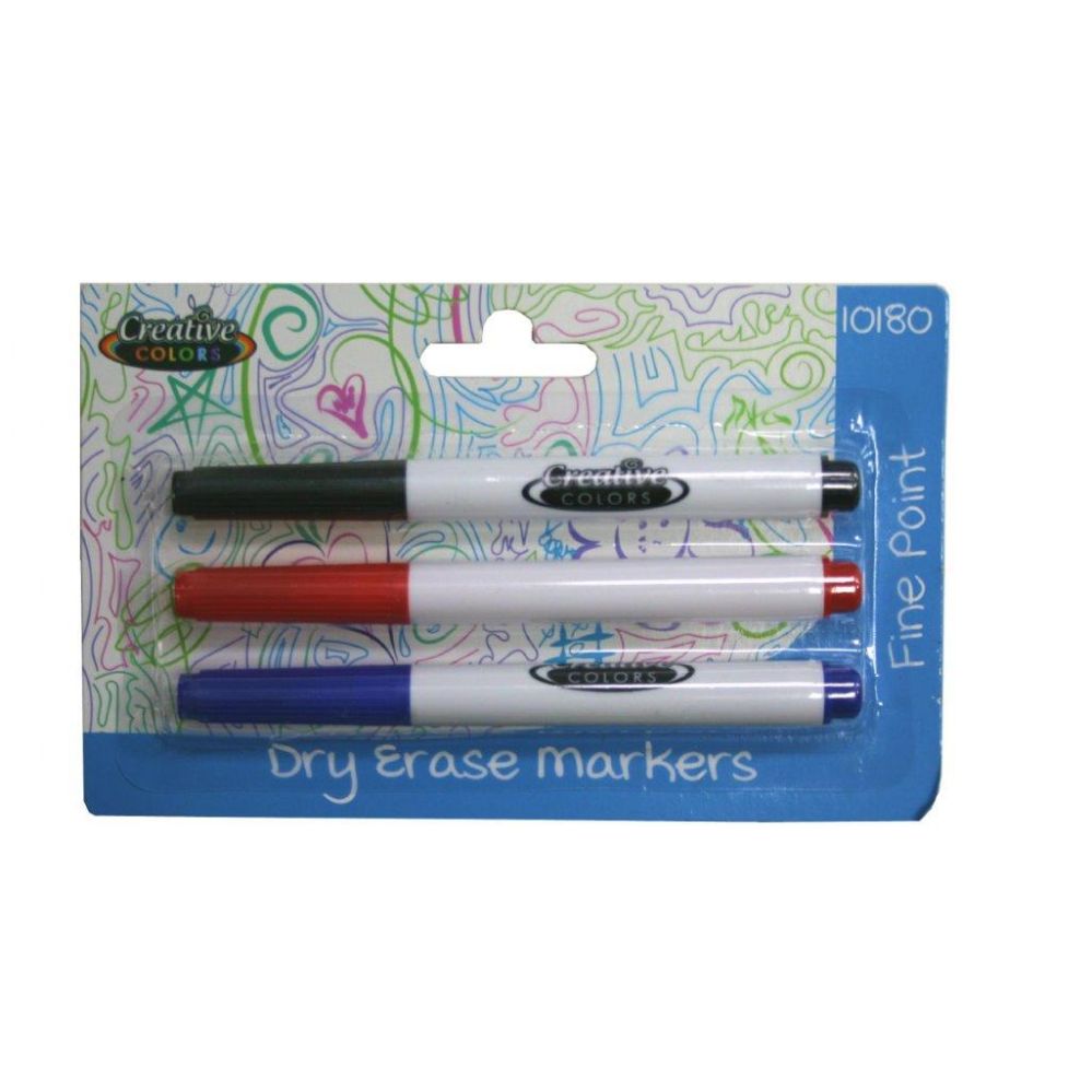 48 Pieces of Dry Erase Markers 3ct Black, Blue, Red