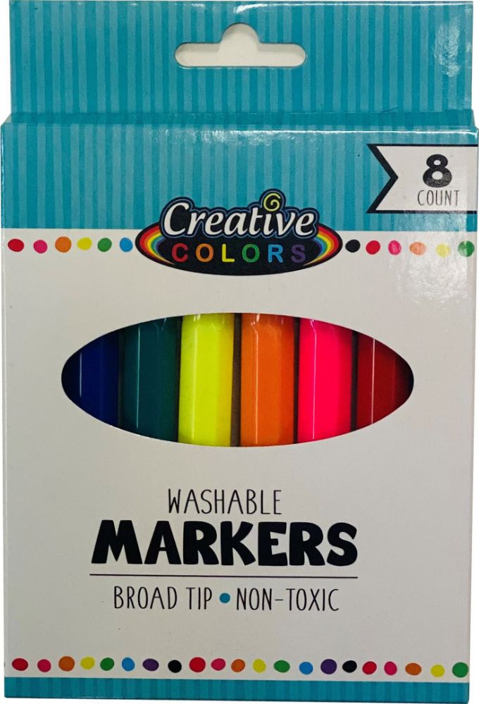 48 Pieces of 8 Ct Washable Broad Tip Markers