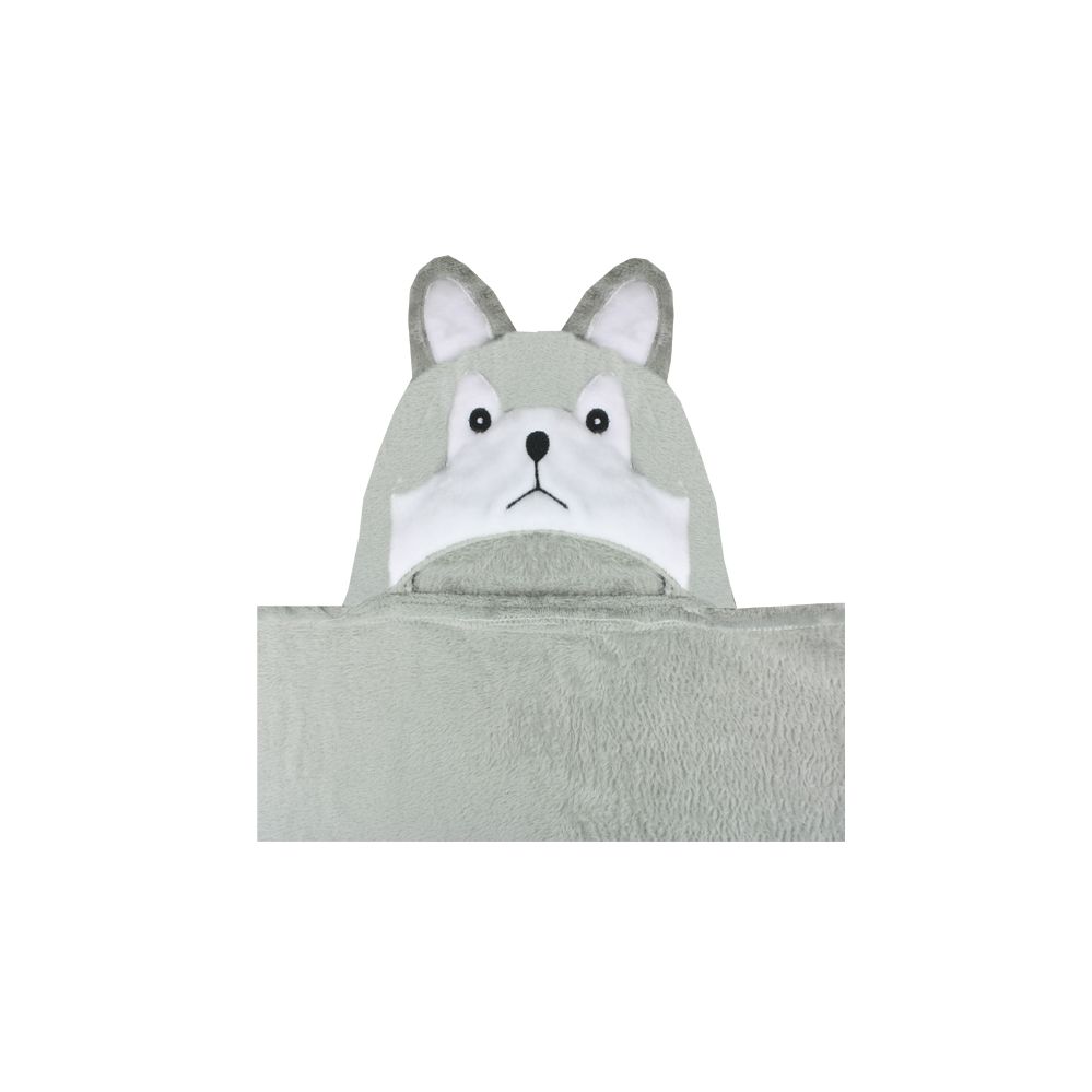 24 Wholesale Children's Blankets Grey Fox