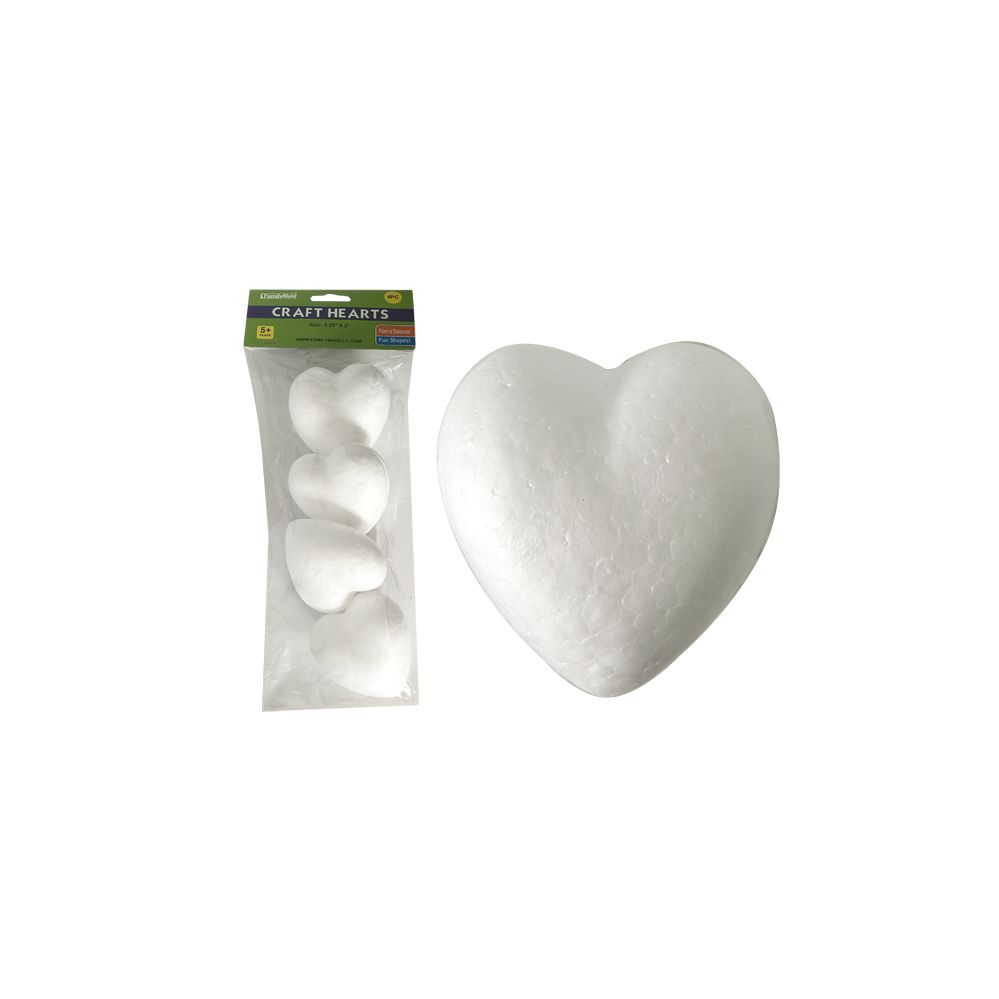 96 Pieces of Craft Foam Hearts 4pc 3.25x3"