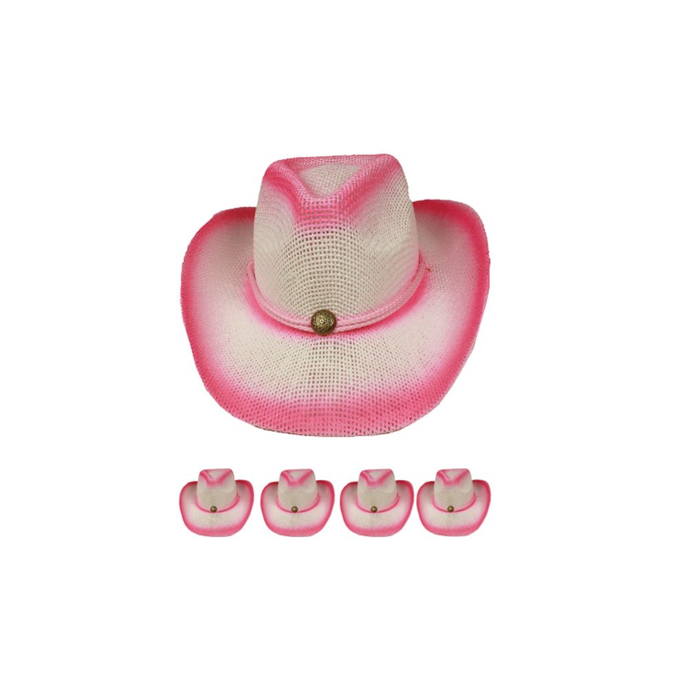 24 Pieces of Pink Colored Cowboy Hat