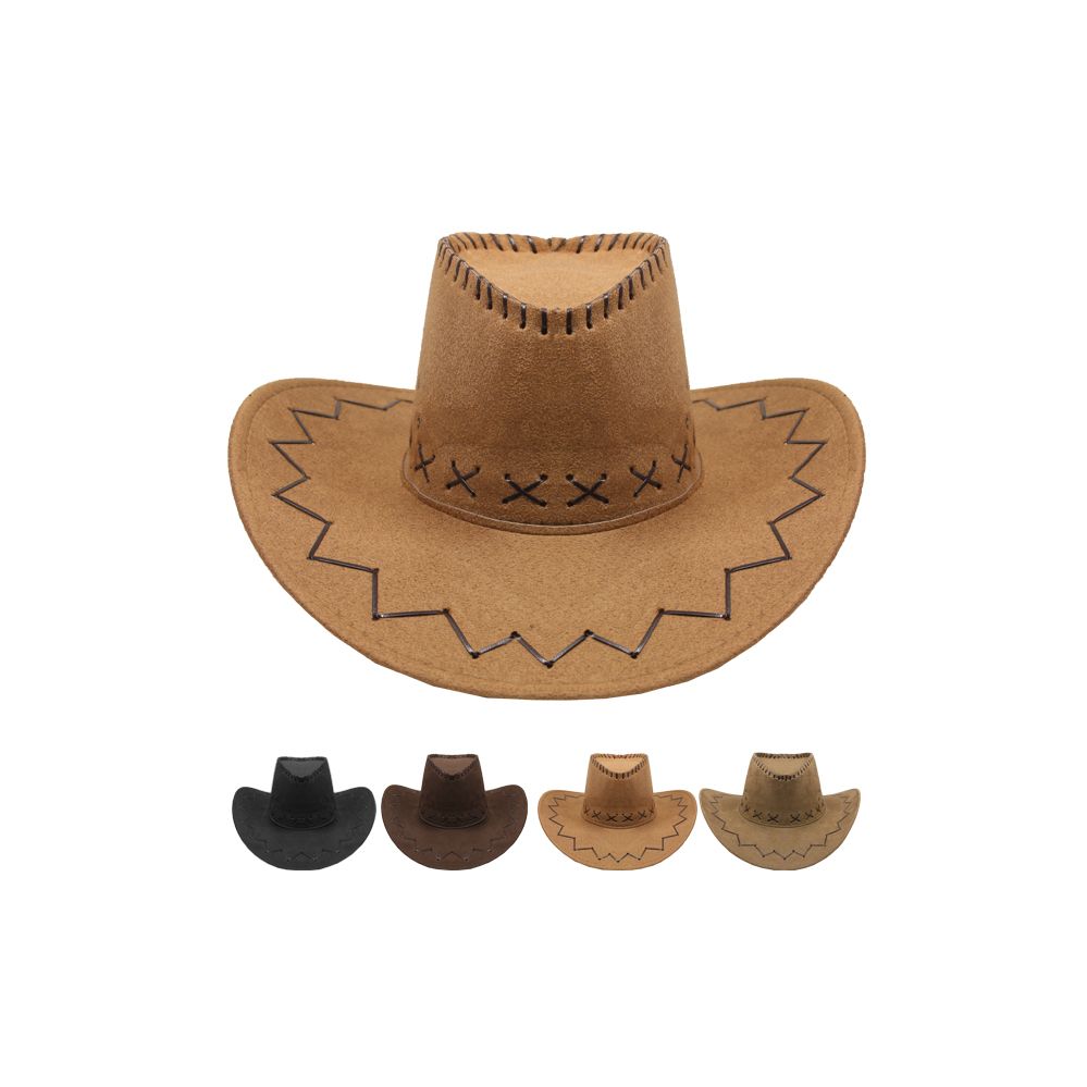 24 Pieces of Fancy Retro Rodeo Wild West Cowboy Hat Set Mix Color