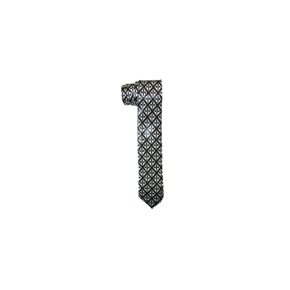 96 Pieces of Men's Slim Black Tie With Design 095