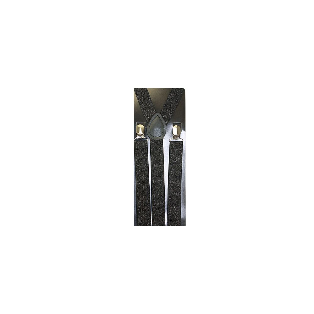 48 Pieces of Adult Suspenders In Shimmery Black Color