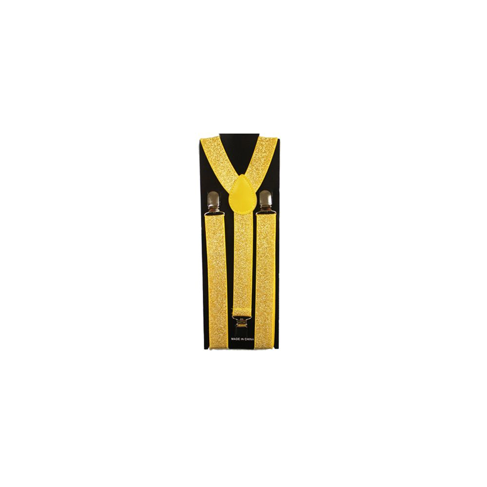 48 Pieces of Shimmery Yellow Adult Suspender