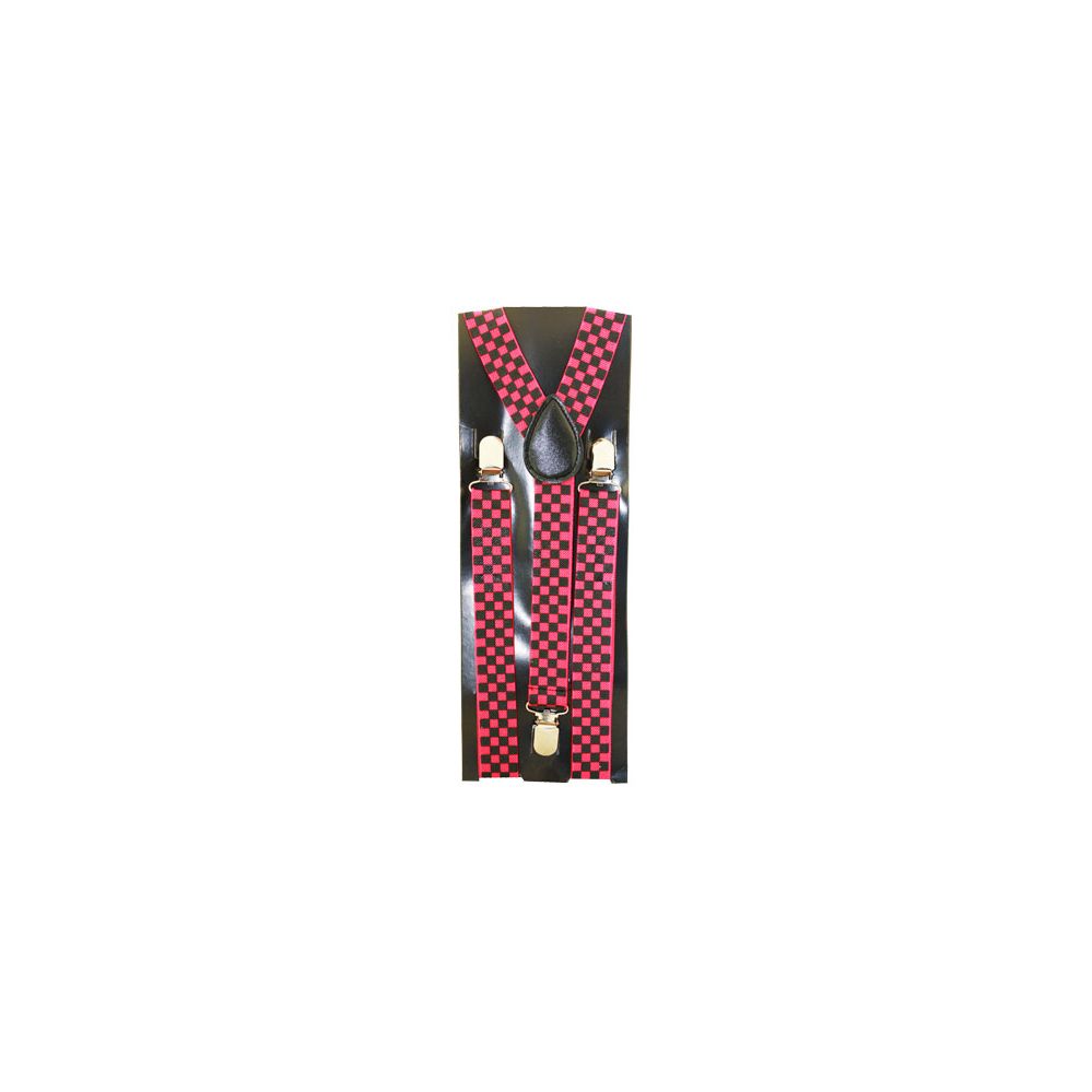 96 Pieces of Pink Checkered Suspenders