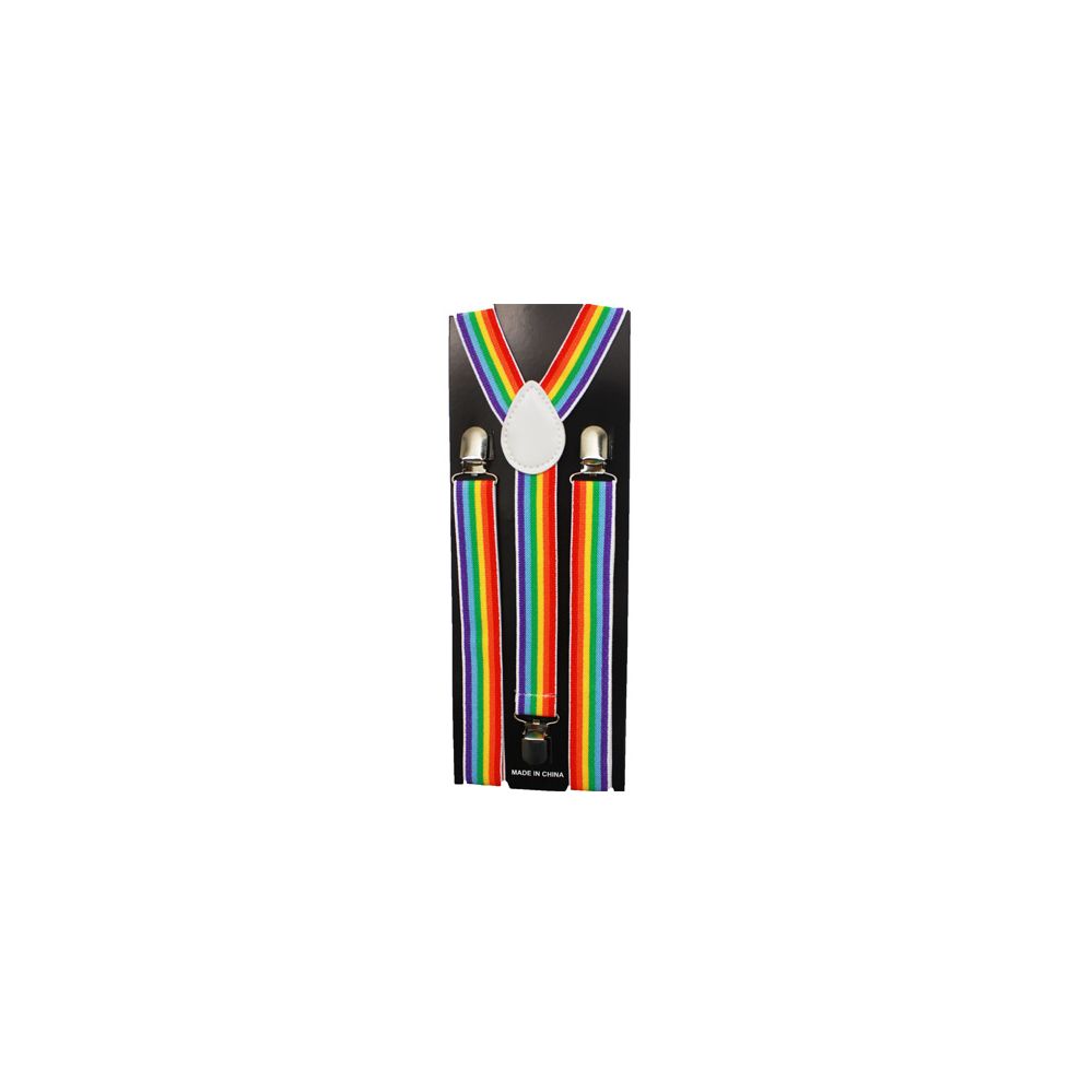 48 Pieces of Rainbow Colored Suspenders