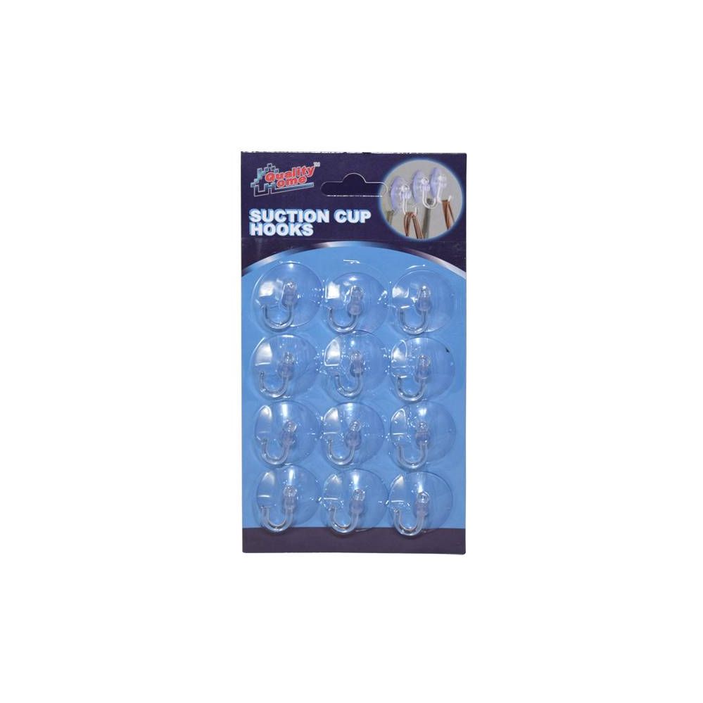 48 Wholesale Suction Cup Hooks 12 Pack
