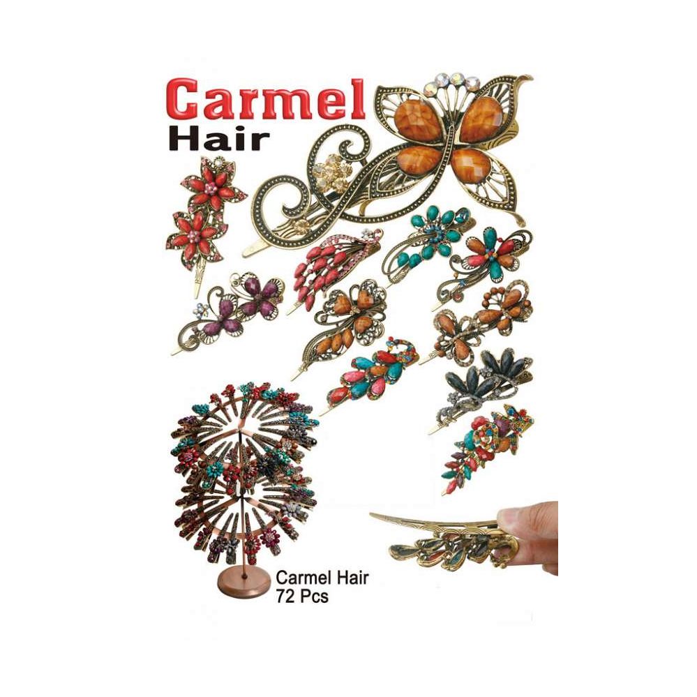 72 Wholesale Carmel Hair Assorted Floral