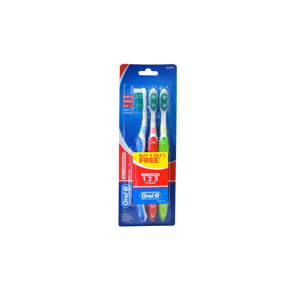 96 pieces of OraL-B All Rounder 123 3pk Soft