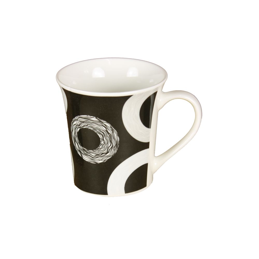 72 Wholesale Coffee Mug With Circle Pattern Assorted Colors