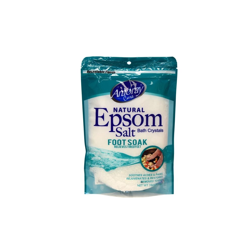 36 Pieces of Amoray Epsom Salt Bag 16oz Foot Soak