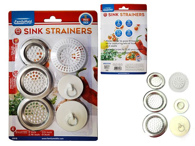 96 Pieces of 6pc Sink Strainers And Stoppers