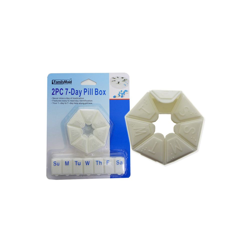 96 Pieces of 2-Piece 7-Day Pill Box