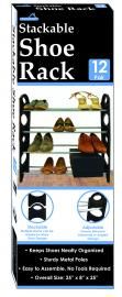 12 Pairs of 12 12-Pair Stackable Shoe Rack
