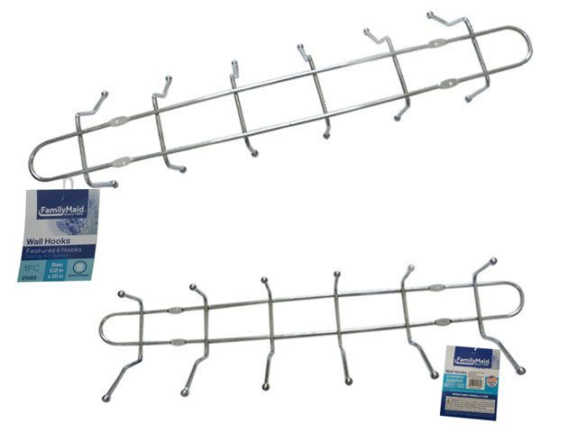72 Pieces of 6 DoublE-Ended Wall Mounted Hooks