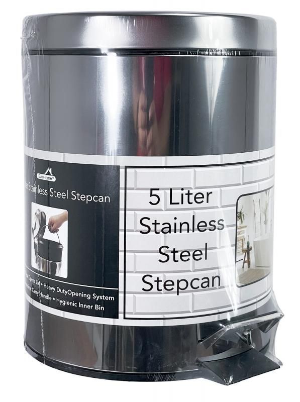4 Pieces of 5 Liter Stainless Steel Waste Can