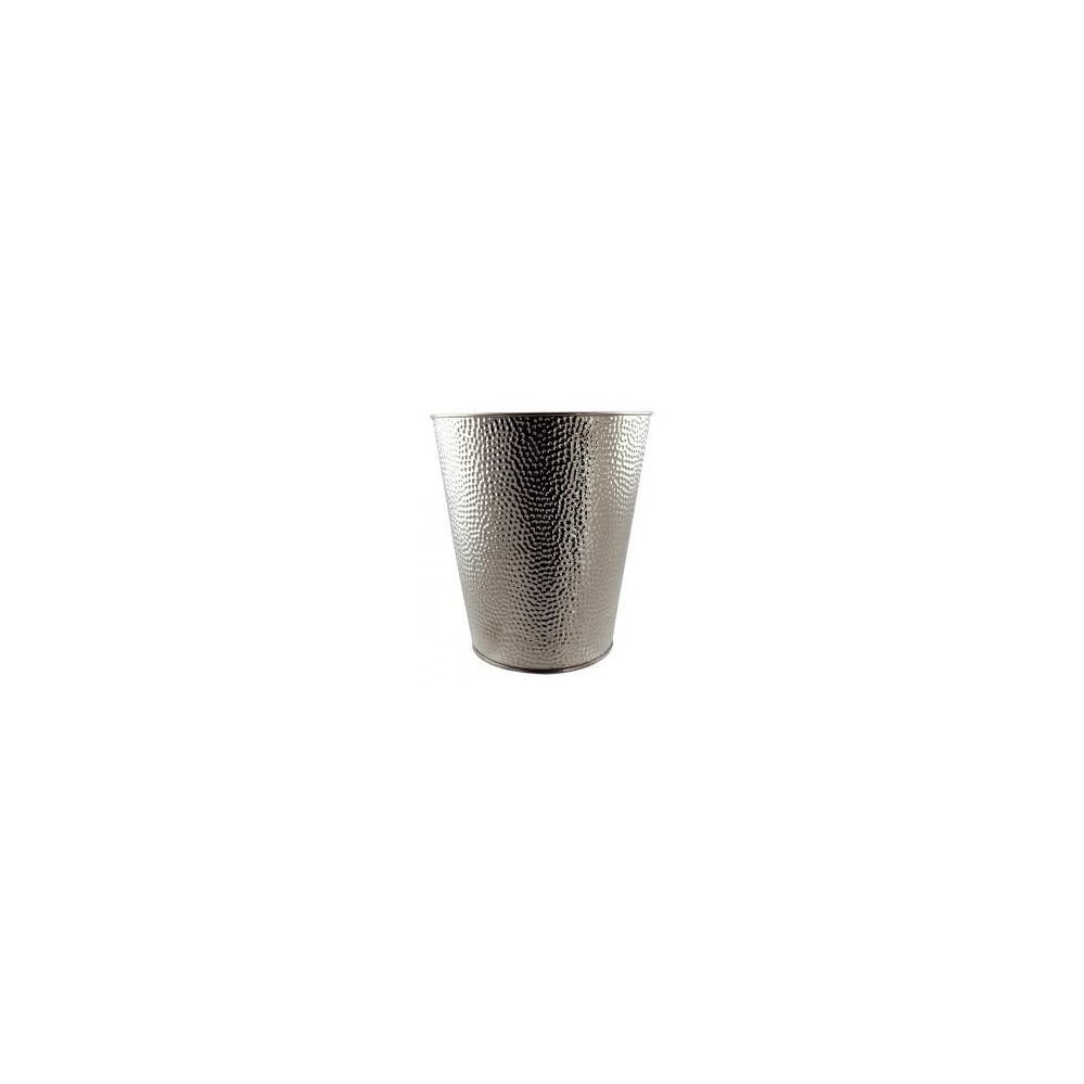 12 Pieces of 5 Liter Deluxe Stainless Steel Hammered Waste Bin