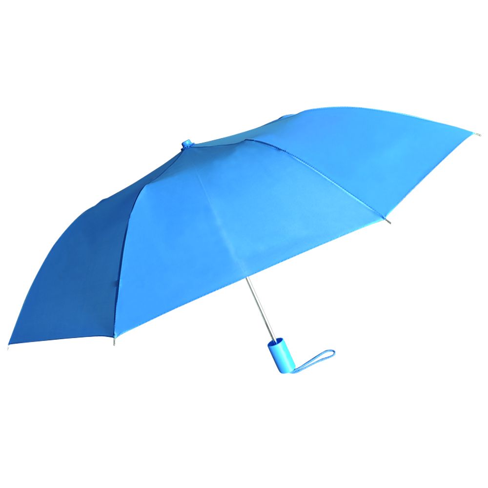 12 Pieces of Compact Umbrella - Blue - Great for Travel - Lightweight - 41" Canopy - 20.5" Long When Open - Push Button Auto - Polyester - Flat Top