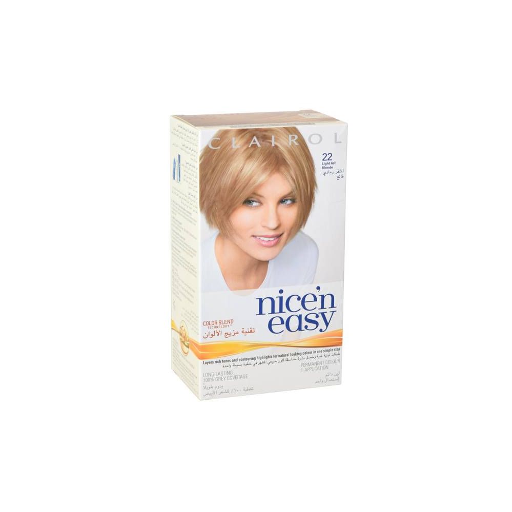 24 Pieces of Clairol Nice & Easy Hair Color Light Ash Blonde Ap22