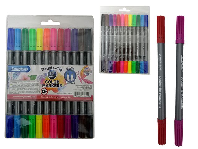 96 Wholesale 10pc DoublE-Tipped Craft Markers