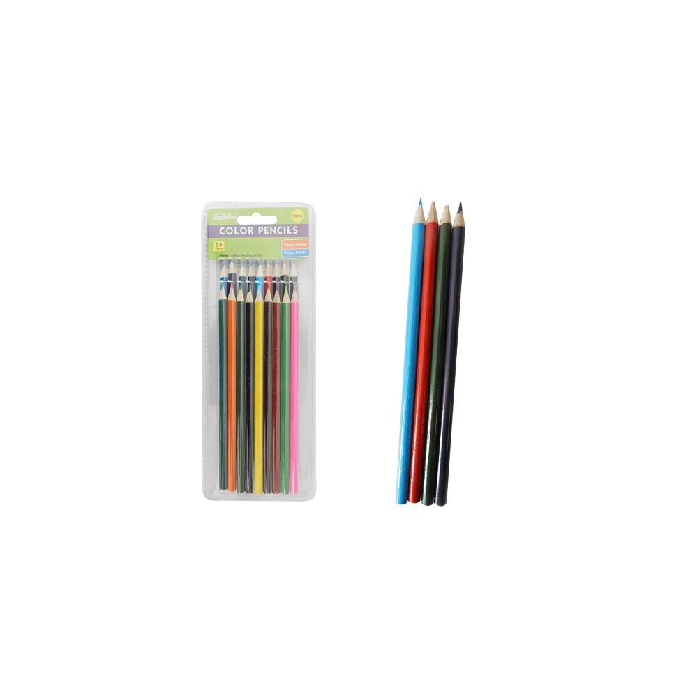 48 Wholesale Color Pencil 18pcs Dob Blister