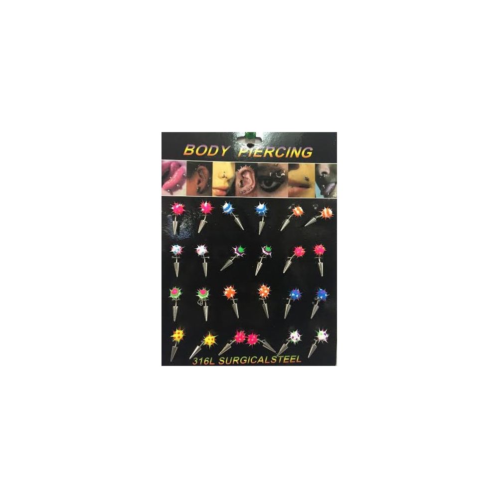 48 Wholesale Wholesale Body Jewelry/ Body Piercing Assorted Colors at