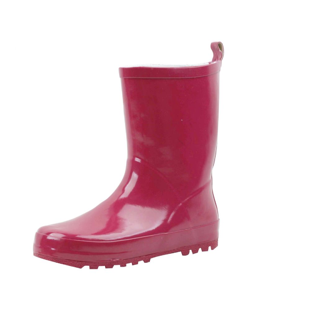 18 Wholesale Kid's Rubber Rain Boots Fuchsia