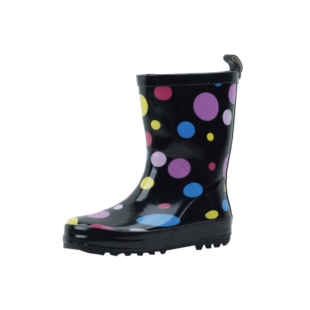 18 Pairs of Kid's MultI-Color Polka Dots Rubber Rain Boots