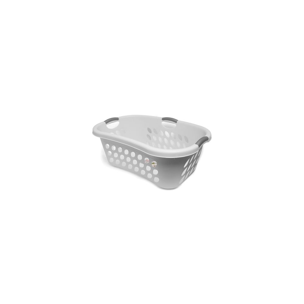 6 Pieces of Sterilite Laundry Basket Plastic White Hip Hold