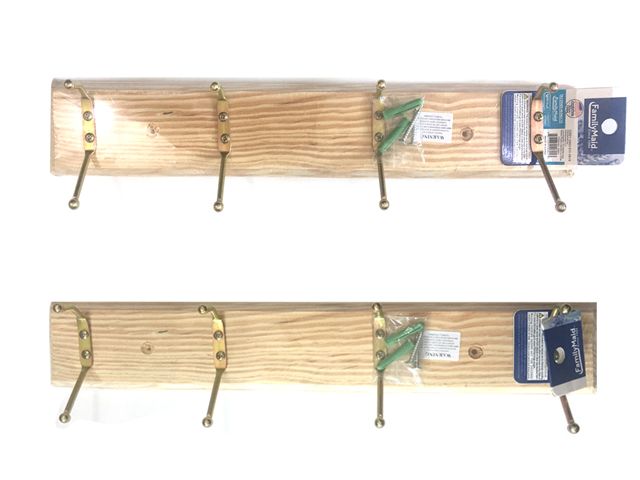48 Pieces of Wooden Wall Hook Rack Hanger