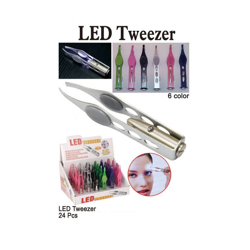 24 Pieces of Nail Led Light Tweezer