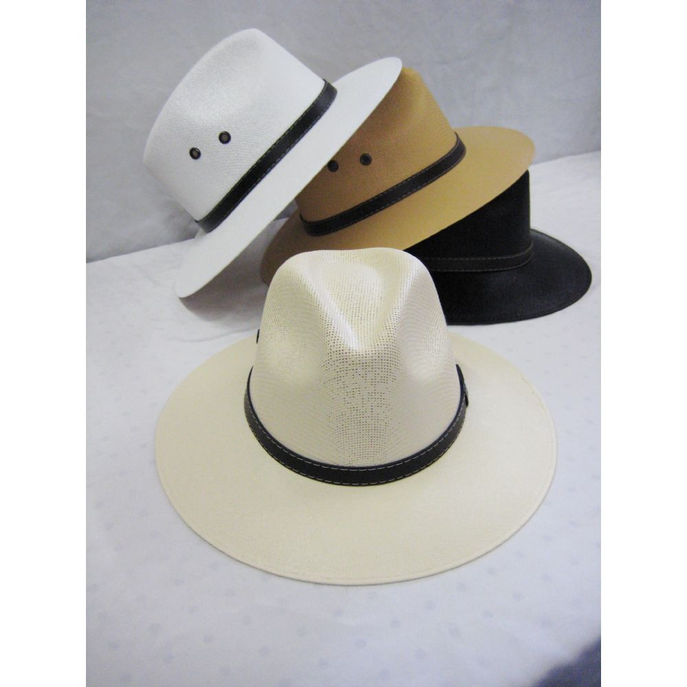 12 Pieces Mens Cowboy Boonie Hat In Neutral Colors Black, Beige