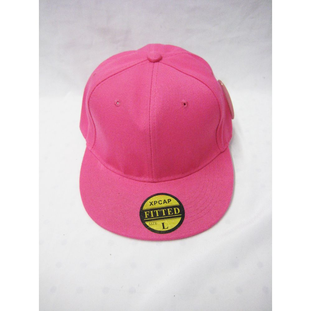 Fitted Pink Flat Bill Cap at