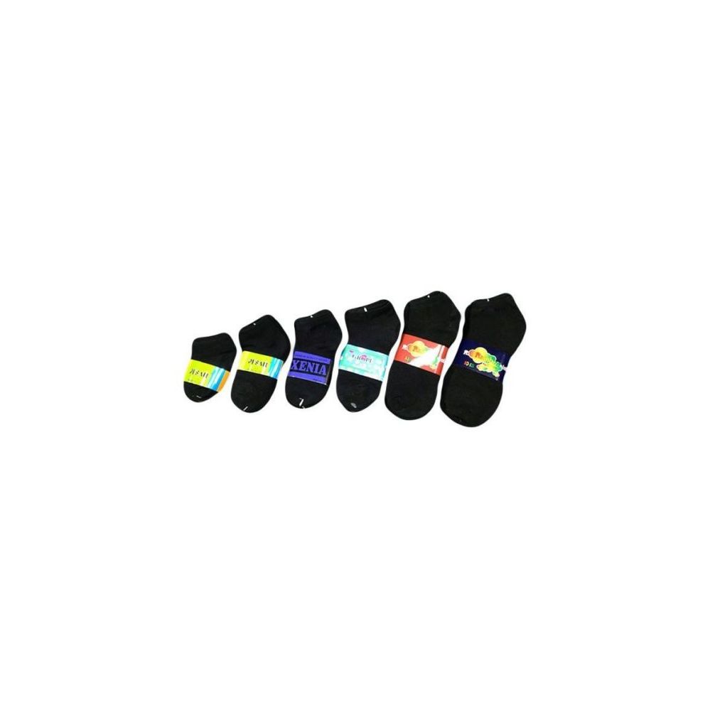 144 Pairs of Boy/girl Black Spandex Sock In Black Size 0-12