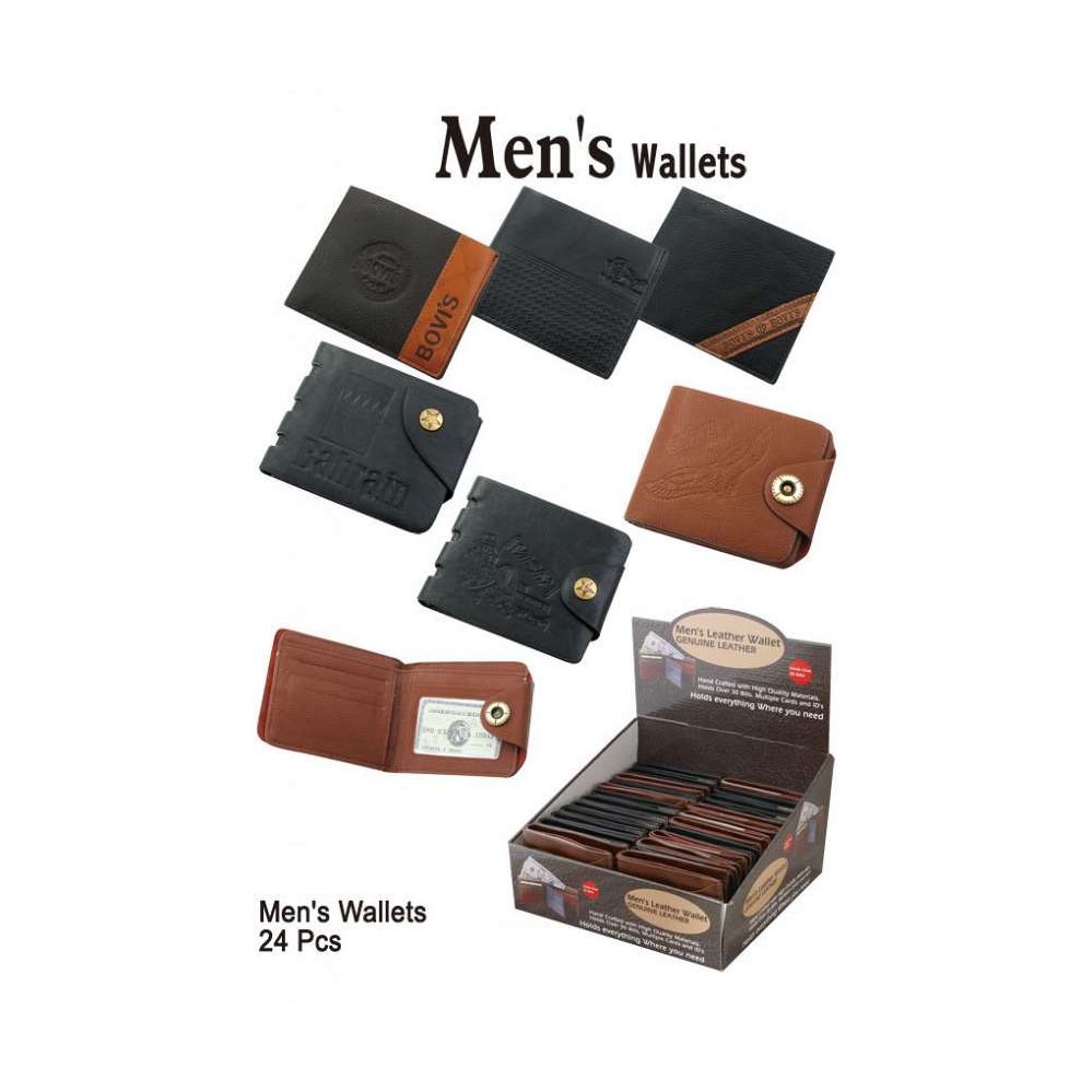 24 Wholesale Assorted Mens Wallets - at - wholesalesockdeals.com