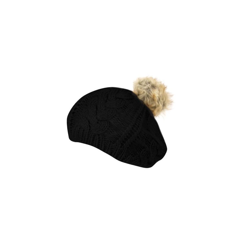 24 Pieces of Berets With Fur Pompom